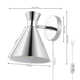 Puliafico Single Light Dimmable Plug-in Armed Sconce