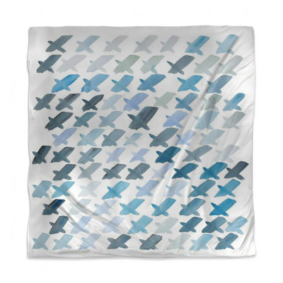 Blue Minimalist Shapes Duvet Cover - X Pattern Home Decor