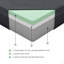 Matelas en mousse viscoélastique infusée de gel vert, gris, matelas dans une boîte-556121953