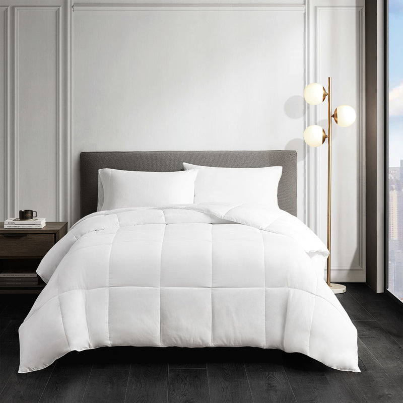 Édredon simple en duvet synthétique - 3M, coton à densité de tissage 300, literie 100%, nuits relaxantes, Édredon simple