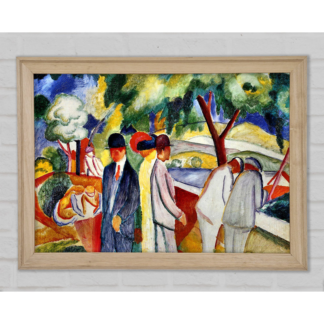 August Macke Large Bright Walk - Einzelner Bilderrahmen Kunstdrucke