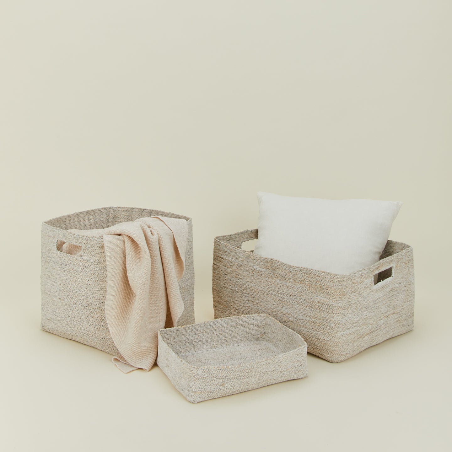 Essential Laundry Basket, White, 9" H x 17" W x 14" D