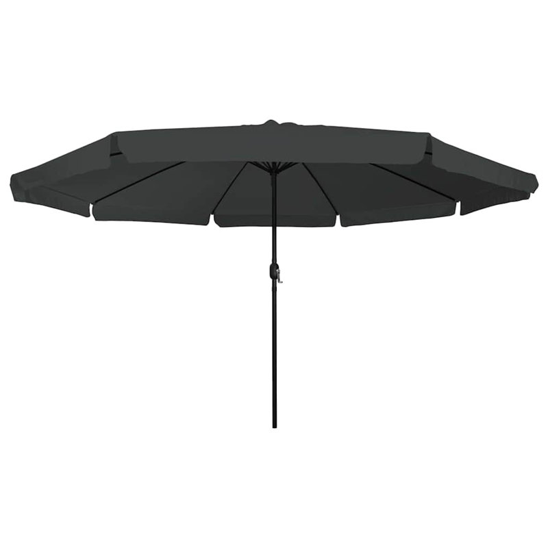 Garden Parasol Polyester and Steel Outdoor Shade Patio Umbrella Leisure, Anthracite
