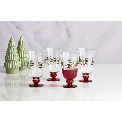 Pfaltzgraff Winterberry Water Goblets, Set of 4