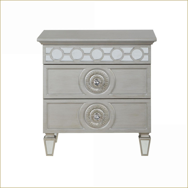 Table de chevet 2 tiroirs Modern Glam