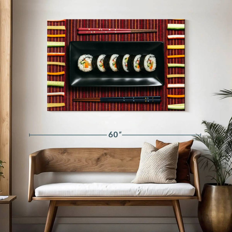 Rouleaux de sushi, H 32 po x l 48 po