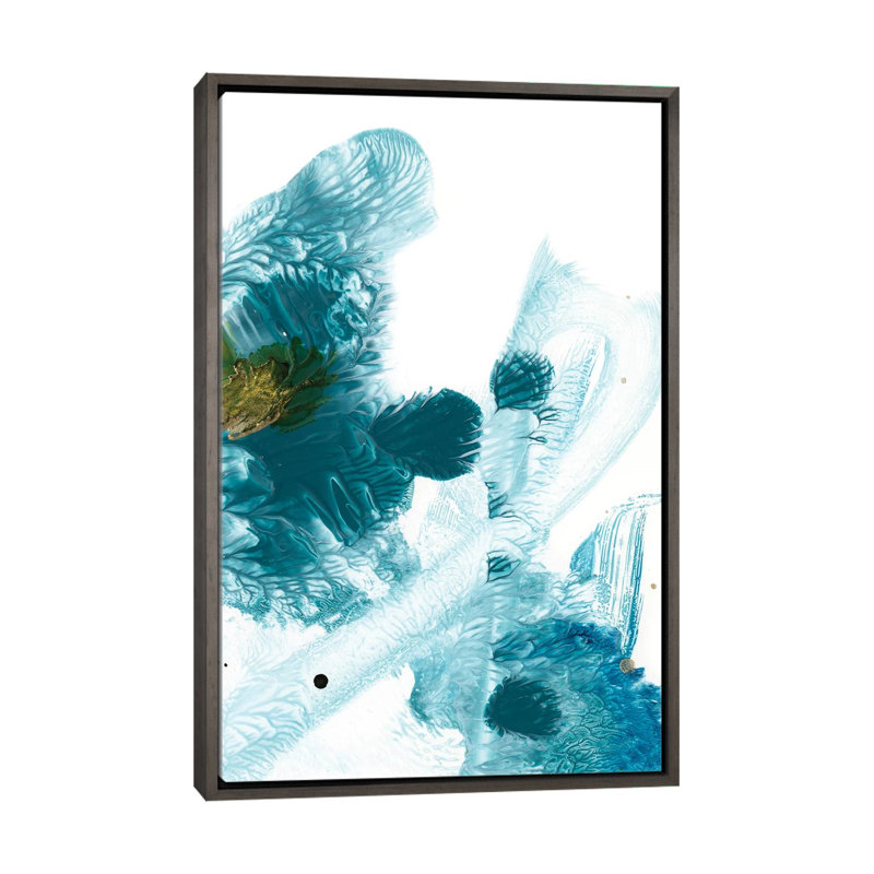 «Stardust Abstract II» par Ethan Harper - reproduction d'art, H 48 po x l 32 po x P 1,5 po, Toile avec cadre gris