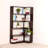 Space-Saving Freestanding Corner Bookshelf with Safety Features-129159053