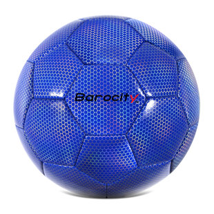 Ballon de soccer Barocity - ballon de match officiel pour garçons et filles de qualité supérieure avec motif hexagonal arc-en-ciel réfléchissant, durable, intérieur, extérieur, entraînement, pratique, jeu et jeux - bleu iridescent taille 5