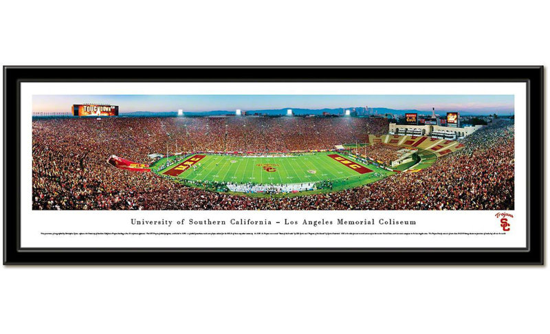 « stadium », reproduction de photo encadrée NCAA, Trojans d'USC
