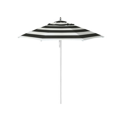 Parasol de patio en aluminium blanc 7,5 pi
