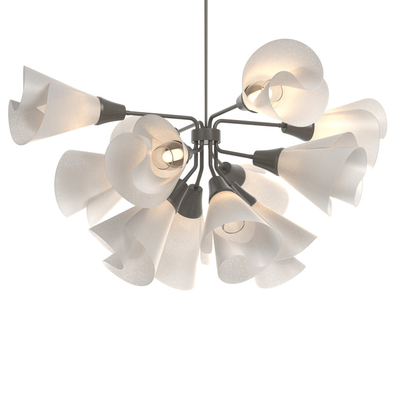 Mobius 12 - Light Sputnik Modern Linear Chandelier, Dark Smoke