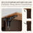 Rolling Kitchen Island with Drop Leaf Countertop, Sliding Door Storage & Lockable Wheels-583850875
