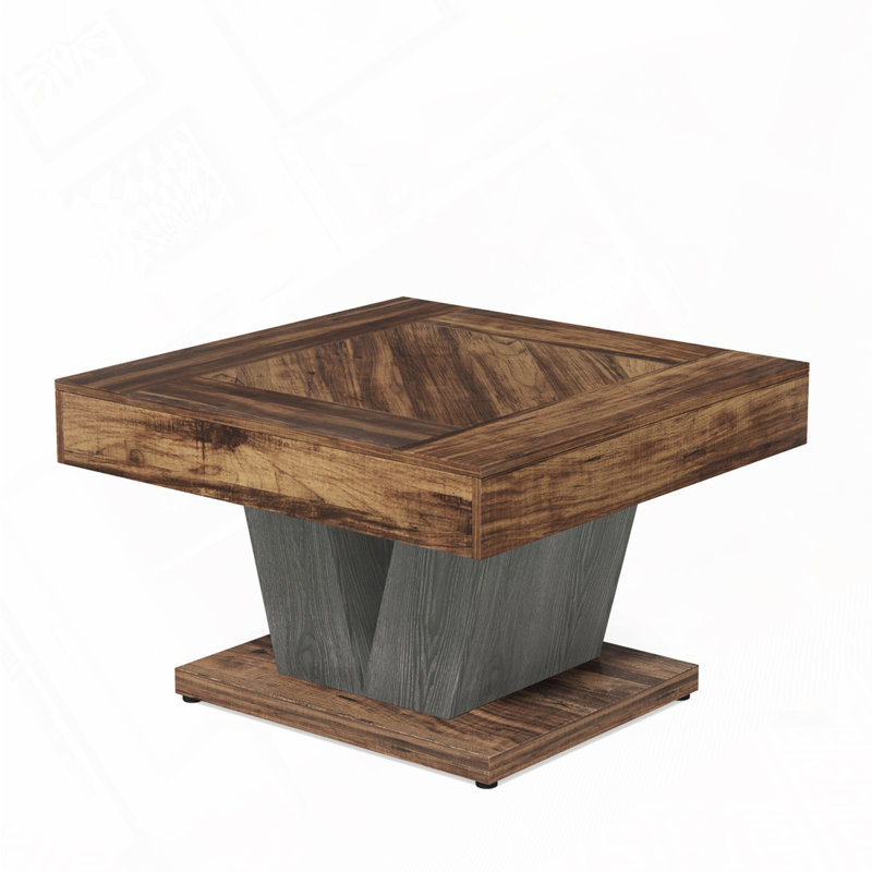 35.4" Farmhouse Square Coffee Table