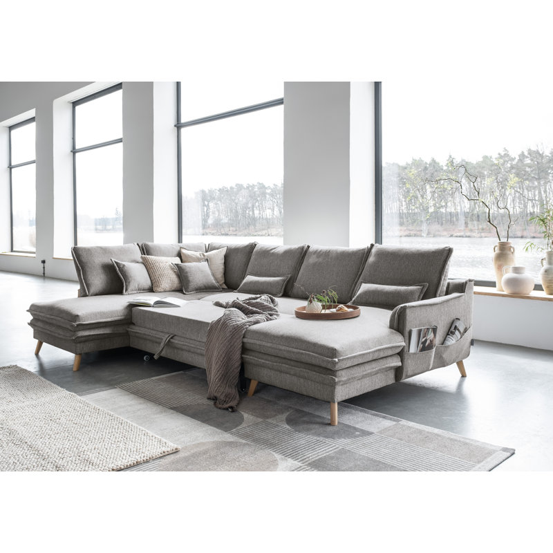 Charming Charlie Limited 8 Seater Sofa Bed, Left facing, Grey