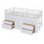 Lit mezzanine avec 4 tiroirs, sous l'armoire et les tablettes-622708341
