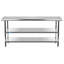 Table en acier inoxydable avec 2 tablettes inférieures KitchQuip Express - H 35 po x l 60 po x P 18 po-60901495