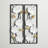 Metal Dimensional Floating Floral White Wall Decor with Black and Gold Accents Set