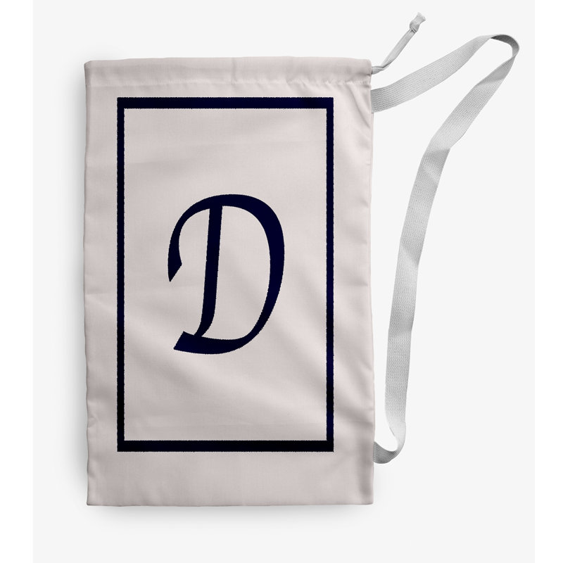 Sac à linge Monogram, Petit (H 29 po x l 18 po), Ivoire / noir