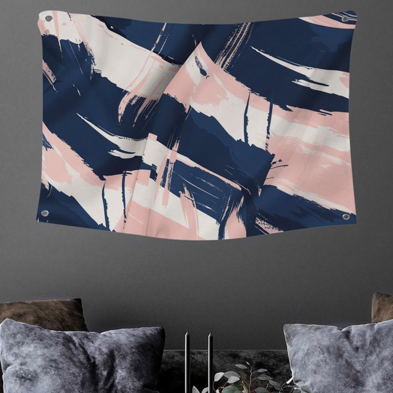 Tapisserie murale Streaks - Décoration murale à motif frais, H 88 po x l 104 po