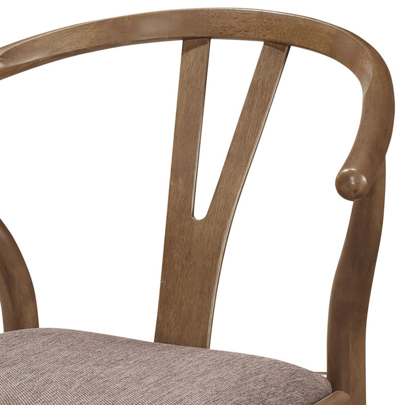 Chaise d'appoint tapissée en noyer et brun guinée (ensemble de 2)