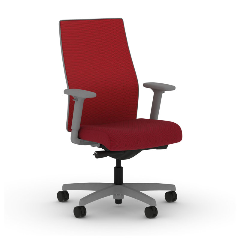 Chaise de travail HON Ignition 2.0 à dossier moyen, inclinaison avancée, structure en titane, Bullseye, Inclinaison avancée