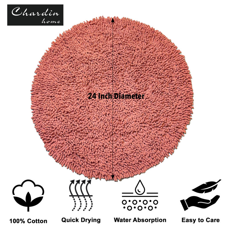 Virginio Non-Slip Bath Rug, Blush