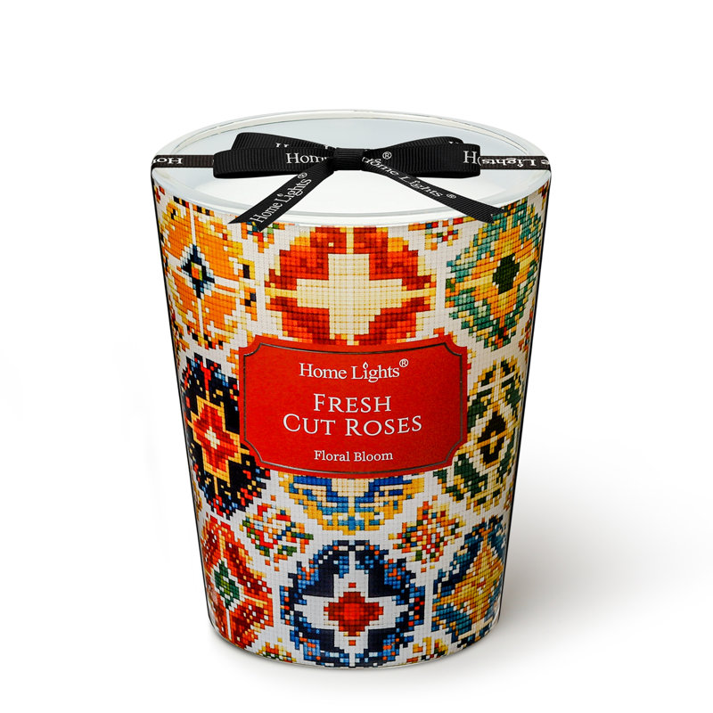 Roses fraîchement coupées | Homelights 1-Wick - 6,7 oz de cire de soja - 40 heures et plus de bougies parfumées