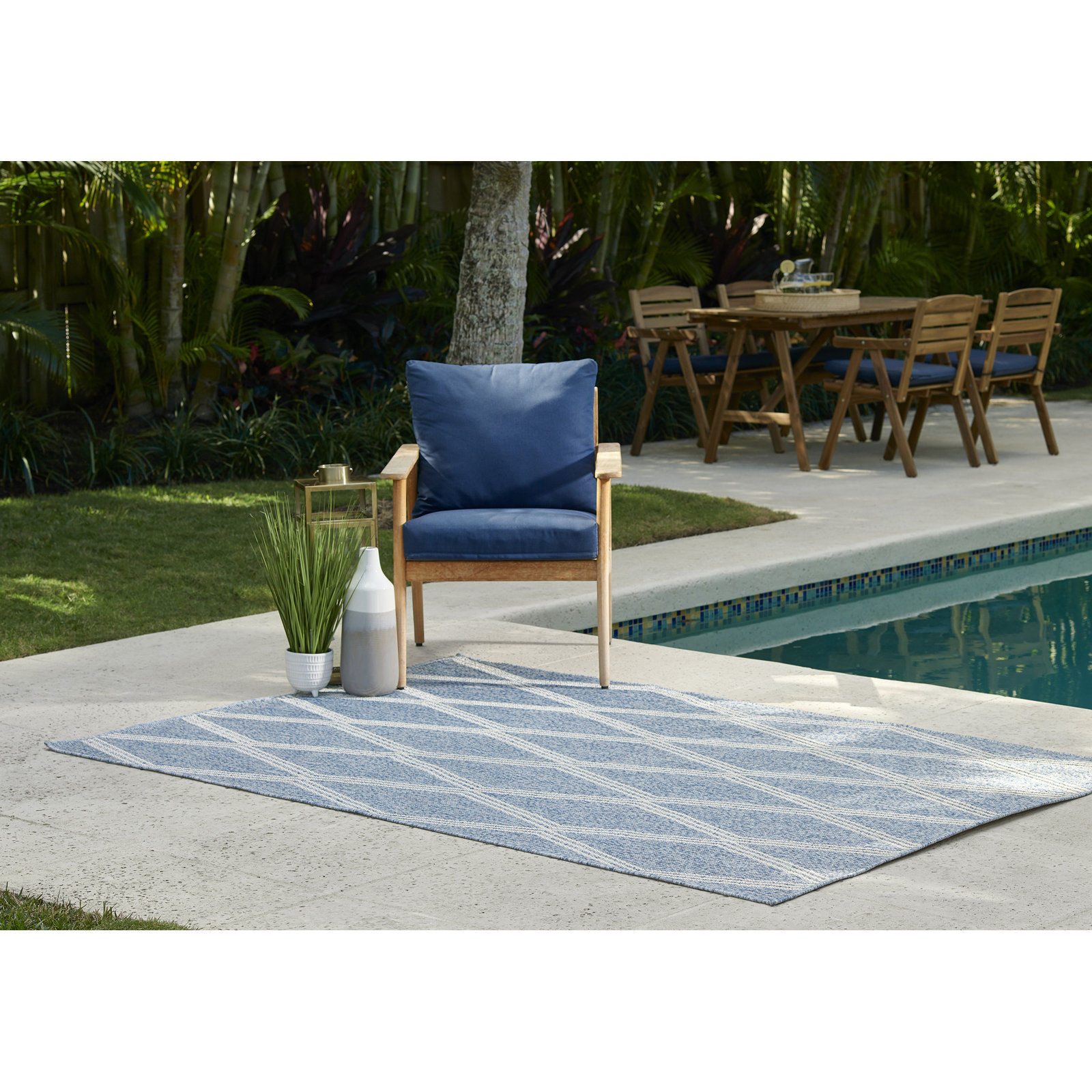 Twill Indoor/Outdoor Rug, Rectangle 9' x 12'
