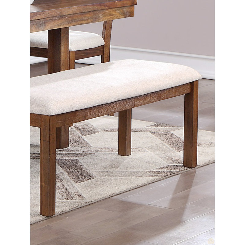 Banc de salle à manger en bois massif de 1 pièce seulement