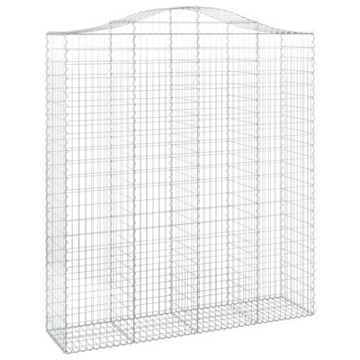 Blasingim Silver Metal Arched Gabion Baskets