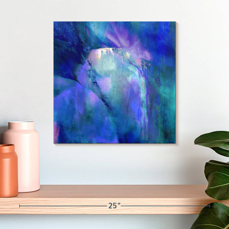 Harmony In Blue And Purple, 16" H x 16" W