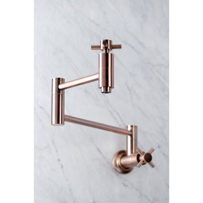 Kingston Brass Concord Two-Handle 1-Hole Wall Mount Pot Filler Faucet
