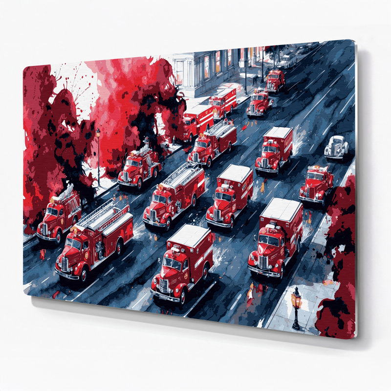 Art de transport en métal brun, H 24 po x l 36 po