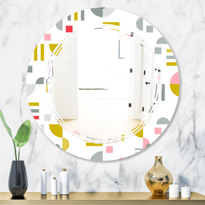 Miroir mural moderne sans cadre à triple c abstract design xvi