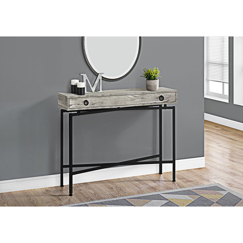 Console avec tiroirs de rangement, Gris