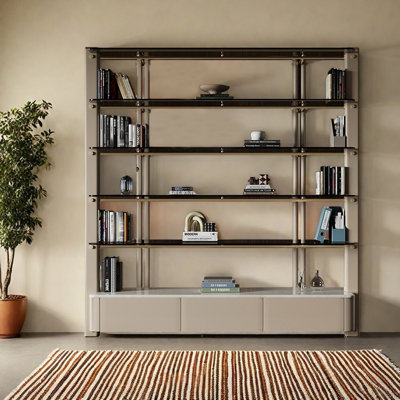 Italian style light luxury high-end bookcase