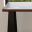 Bureau brun en bois massif en forme de L + fer-108839991-108839993