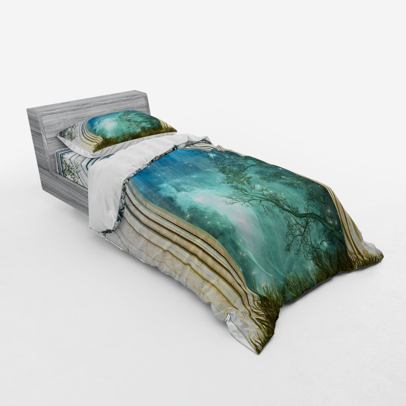 Ensemble de housse de couette Mystic Blue, Housse de couette simple TG + 2 articles suppléme