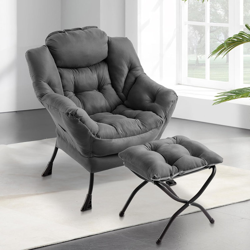 Fauteuil de détente moderne avec repose-pieds Comfy