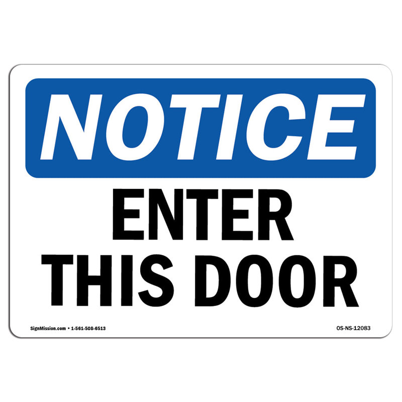 Enter this Door Sign