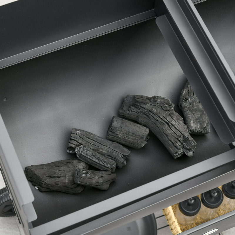 Outsunny 130cm W Portable Charcoal Grill