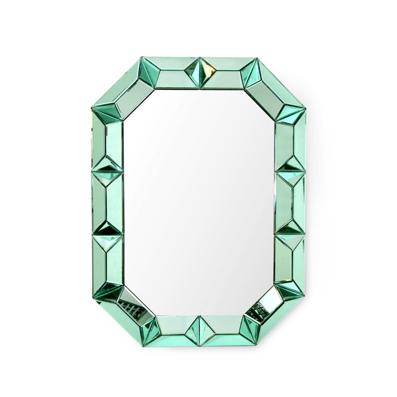 Romano Octagon Wall Mirror, Emerald Green