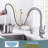 WOWOW Pull Down Kitchen Faucet with Soap Dispenser-87148696