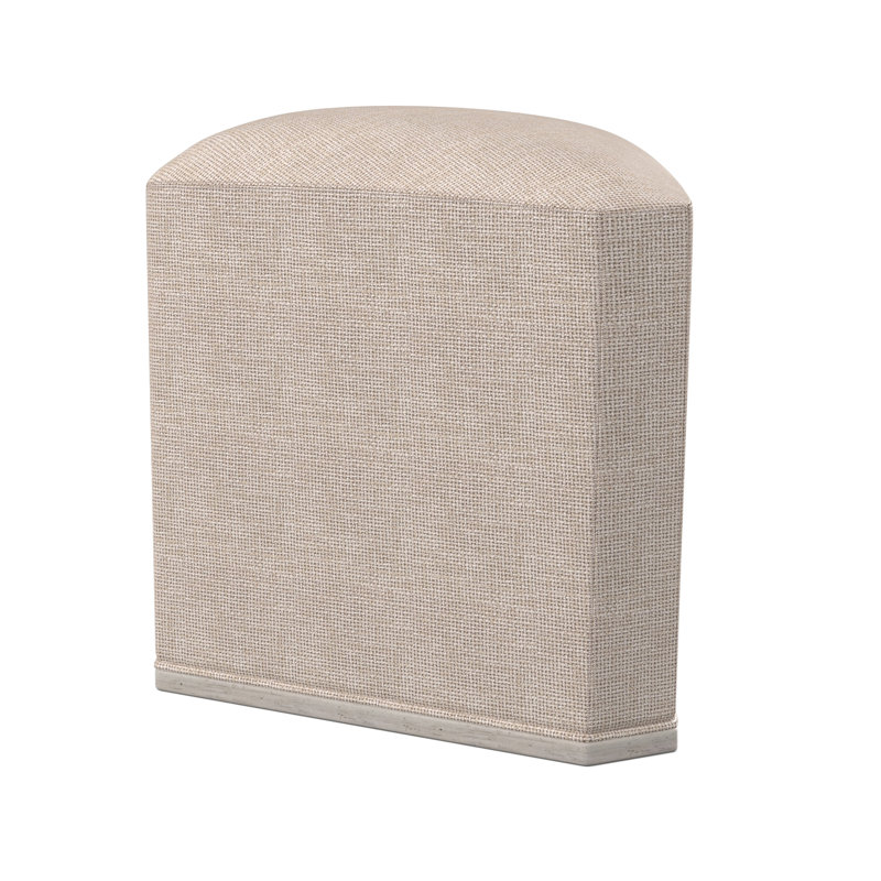 Quinn Novelty Ottoman, Bisque, Libby Linen