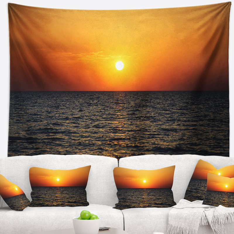 Tapisserie Seashore Sunset Panorama, H 32 po x l 39 po