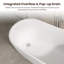 59'' Freestanding Acrylic Bathtub With Chrome Drain