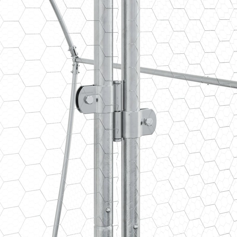 Cage à lapin argenté en acier galvanisé 41,3 po x 47,2 po, H 47,2 po x l 41,3 po x P 39,4 po