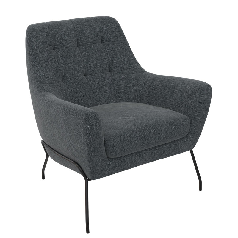 Leann Upholstered Accent Chair, Charcoal