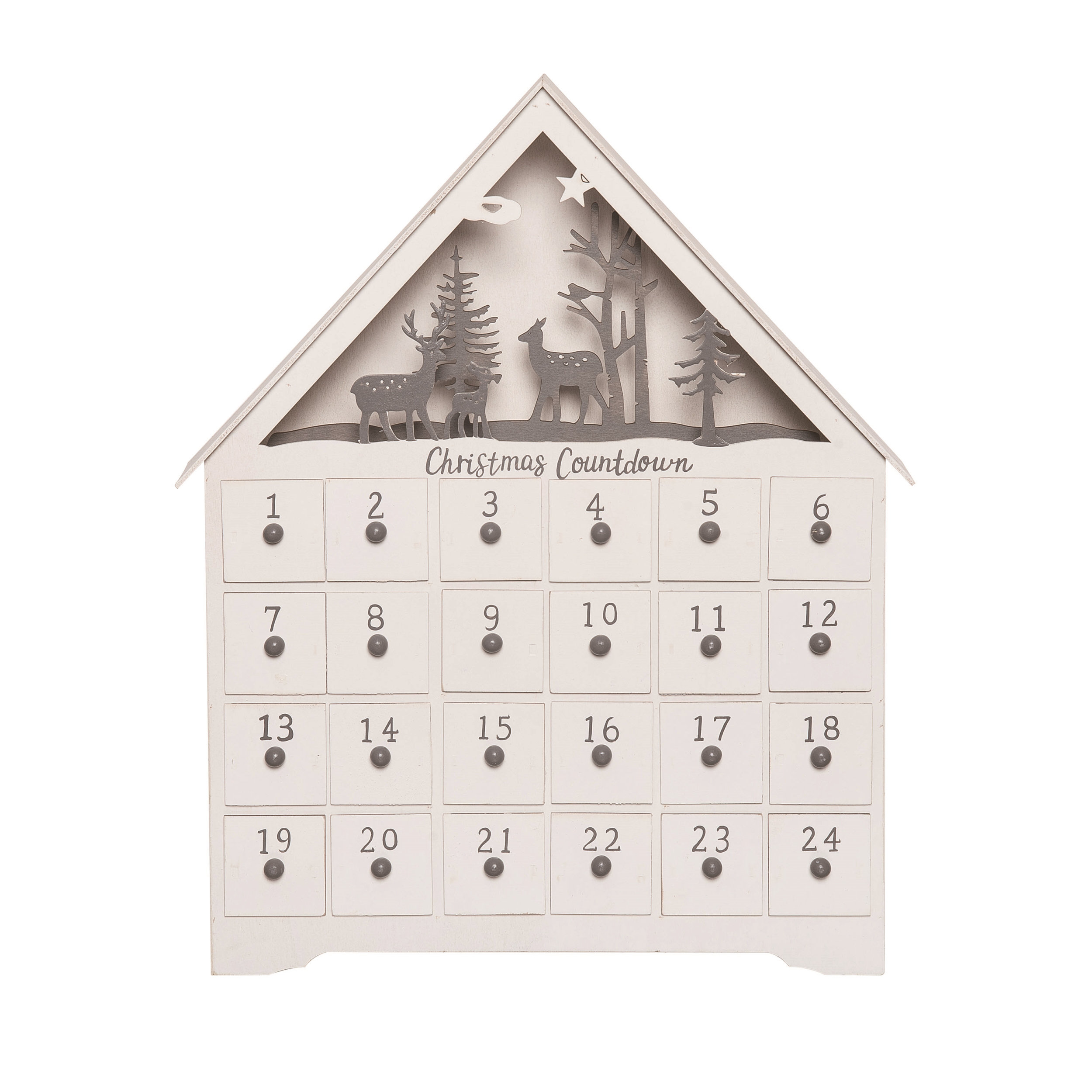 The Holiday Aisle® Wood 16 73 in White Christmas Winter Advent